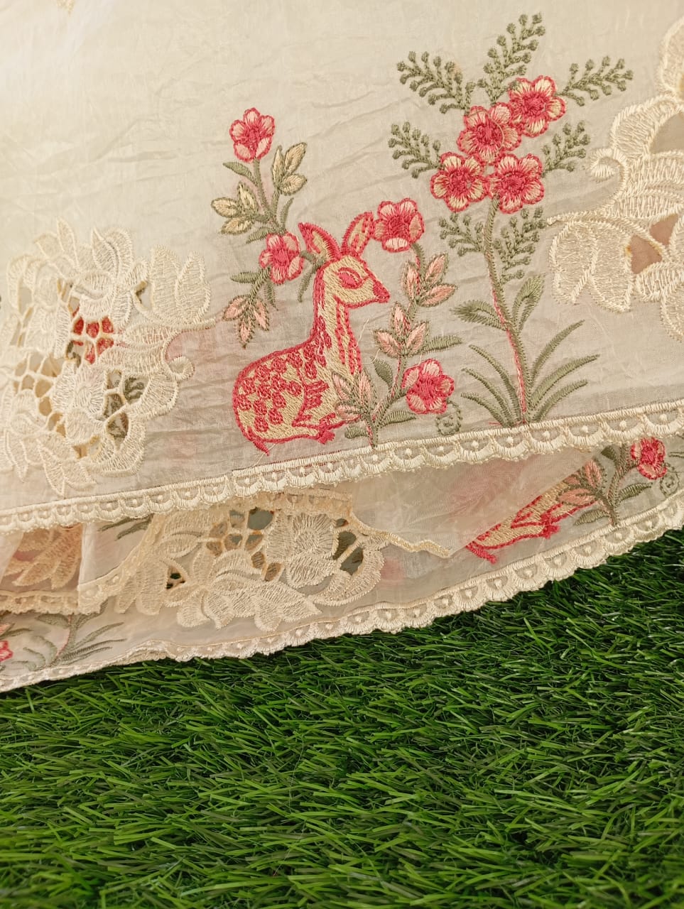 Fabulous rooby silk designer cutwork embroidery sarees Designer sarees collection