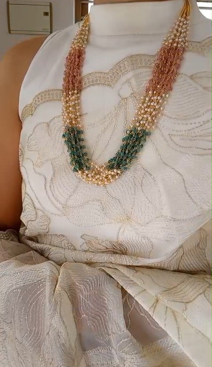 Beautiful multi bunch pearl neck piece
Code : Multi15 Jewel byjuwaan
