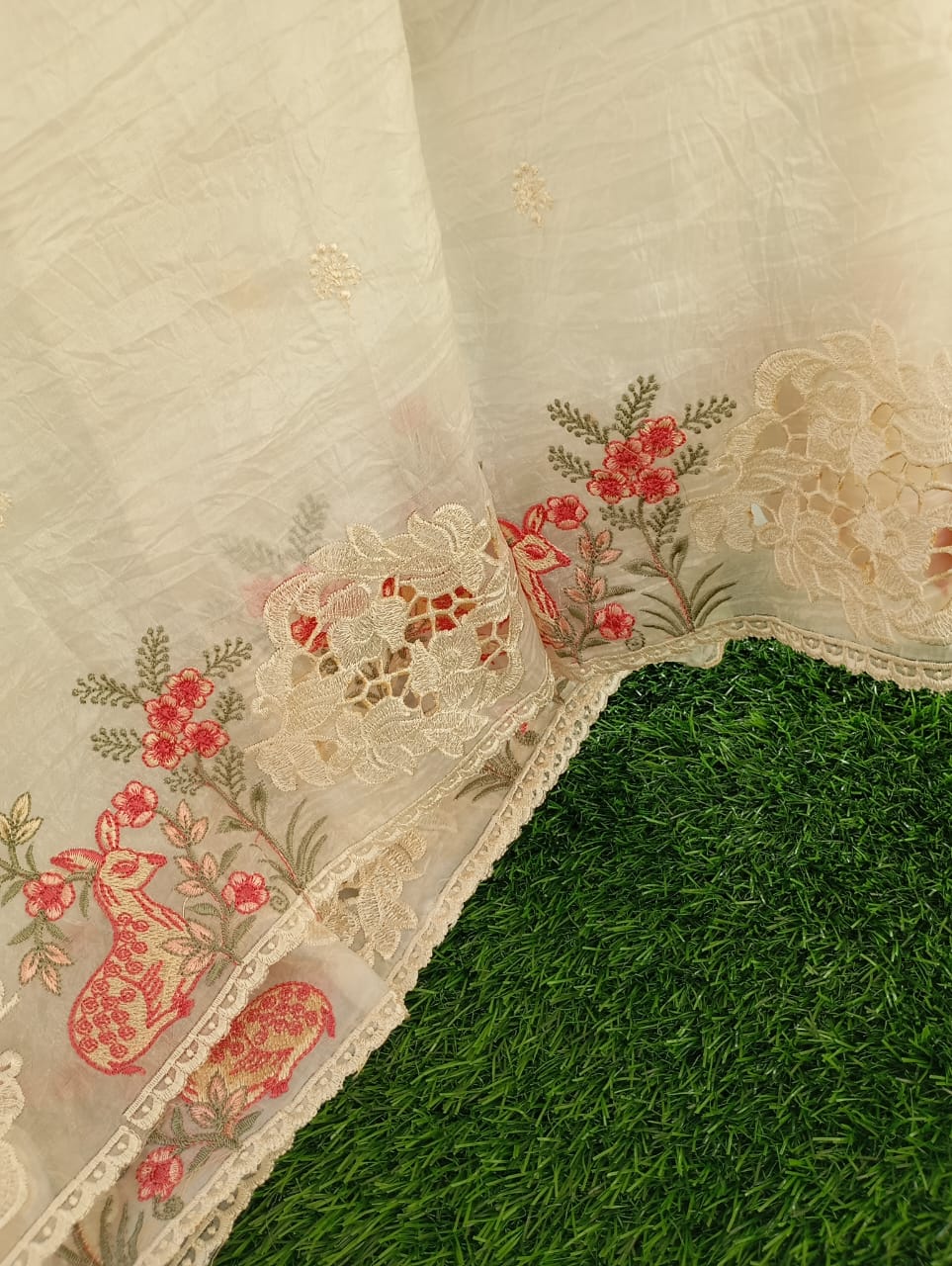 Fabulous rooby silk designer cutwork embroidery sarees Designer sarees collection