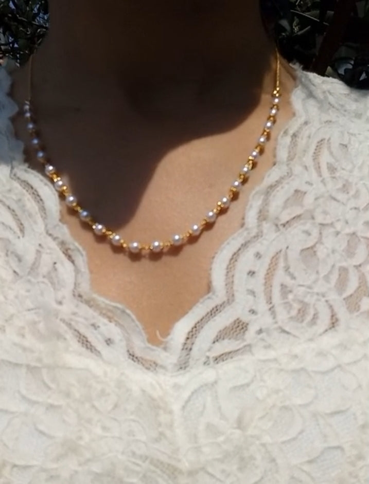 Beautiful & Simple Pearl single layer quality Neckpiece Code : PPC2 Pearl Jewellery