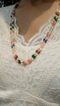 Beautiful Two layer monalisa & pearl neck piece Code : MONALISA2 Pearl Jewellery