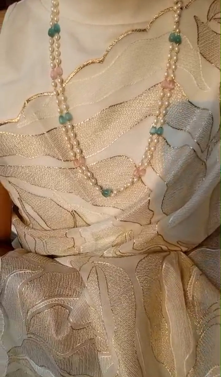 Beautiful 2 layer pearl neck piece Code : WPG2 Pearl Jewellery