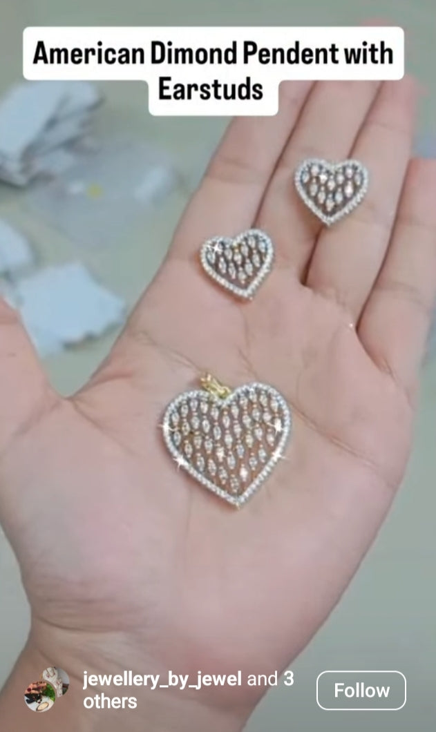 Cute and Premium American Diamond Pendent with Ear Studs 



Code: LoveAD1 Jewel byjuwaan