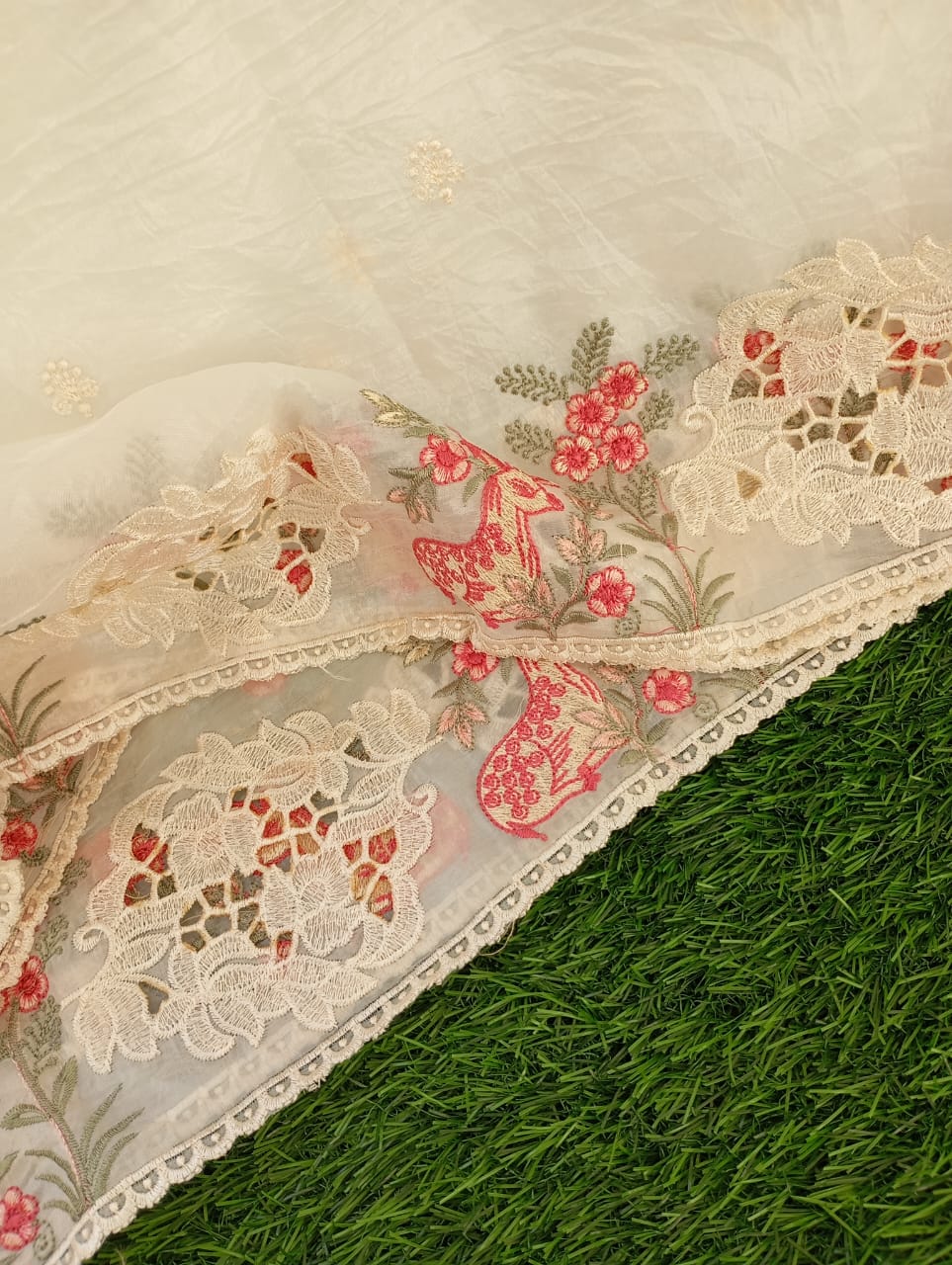 Fabulous rooby silk designer cutwork embroidery sarees Designer sarees collection