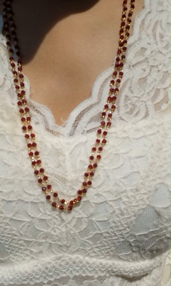 Beautiful 2 layer cristal beads neckpiece Code : CM2 Pearl Jewellery