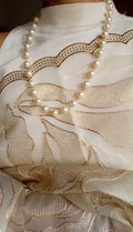 Fabulous One layer round metallic white pearl neck piece Code : Pearl1W Metallic 1 Jewellery