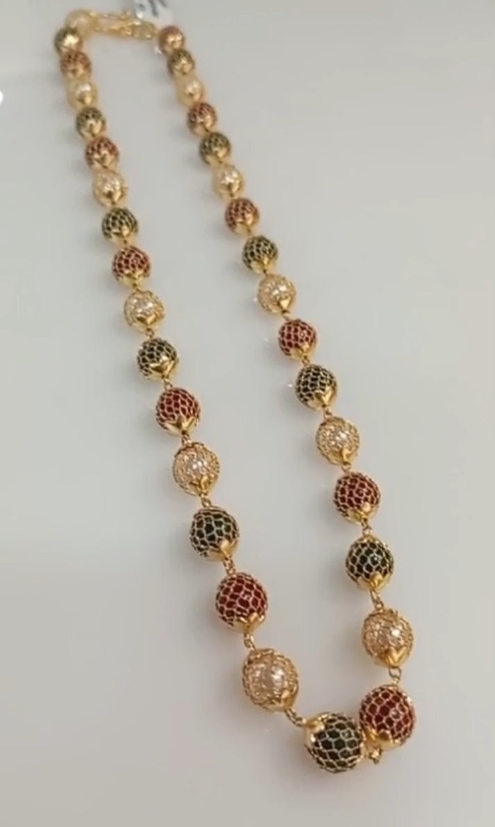 24 Inch Length Beautiful 3 Colour combination designer pearl neck piece 
Code :PM24 Jewel byjuwaan